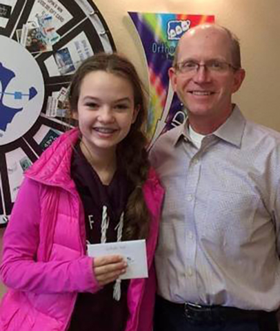 Congratulations Alena! Our winner of the $50 gift card to the mall!
