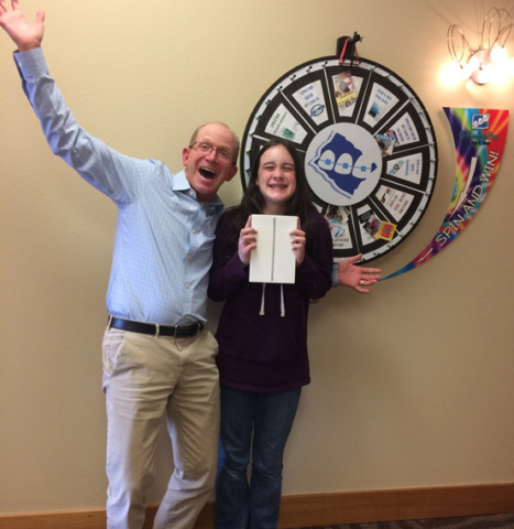 Congratulations Lily! Our winner of the Mini Ipad!